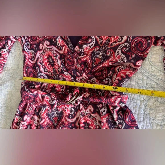 Anthropologie Maeve Paisley Belted Dress Pink - Picture 7 of 16